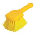 Rubbermaid 8 Inch Utility Brush, Plastic Handle, Synthetic Fill, Yellow